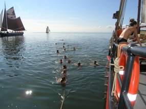Zwemmen werkweek IJsselmeer