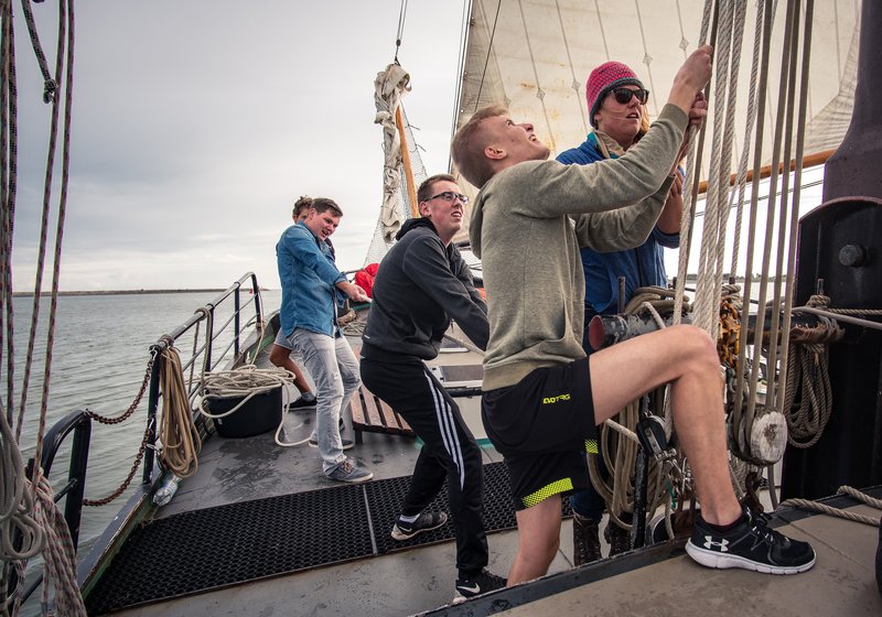 Pieperrace IJsselmeer aan boord van zeilschip Bontekoe vanuit Volendam